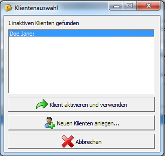 Seite Aktivieren inaktiver Klienten