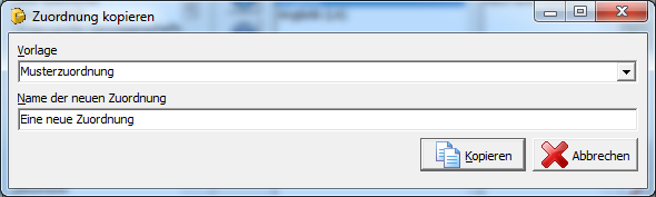 Fenster Zuordnung kopieren