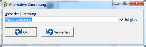 Fenster Zuordnung bearbeiten